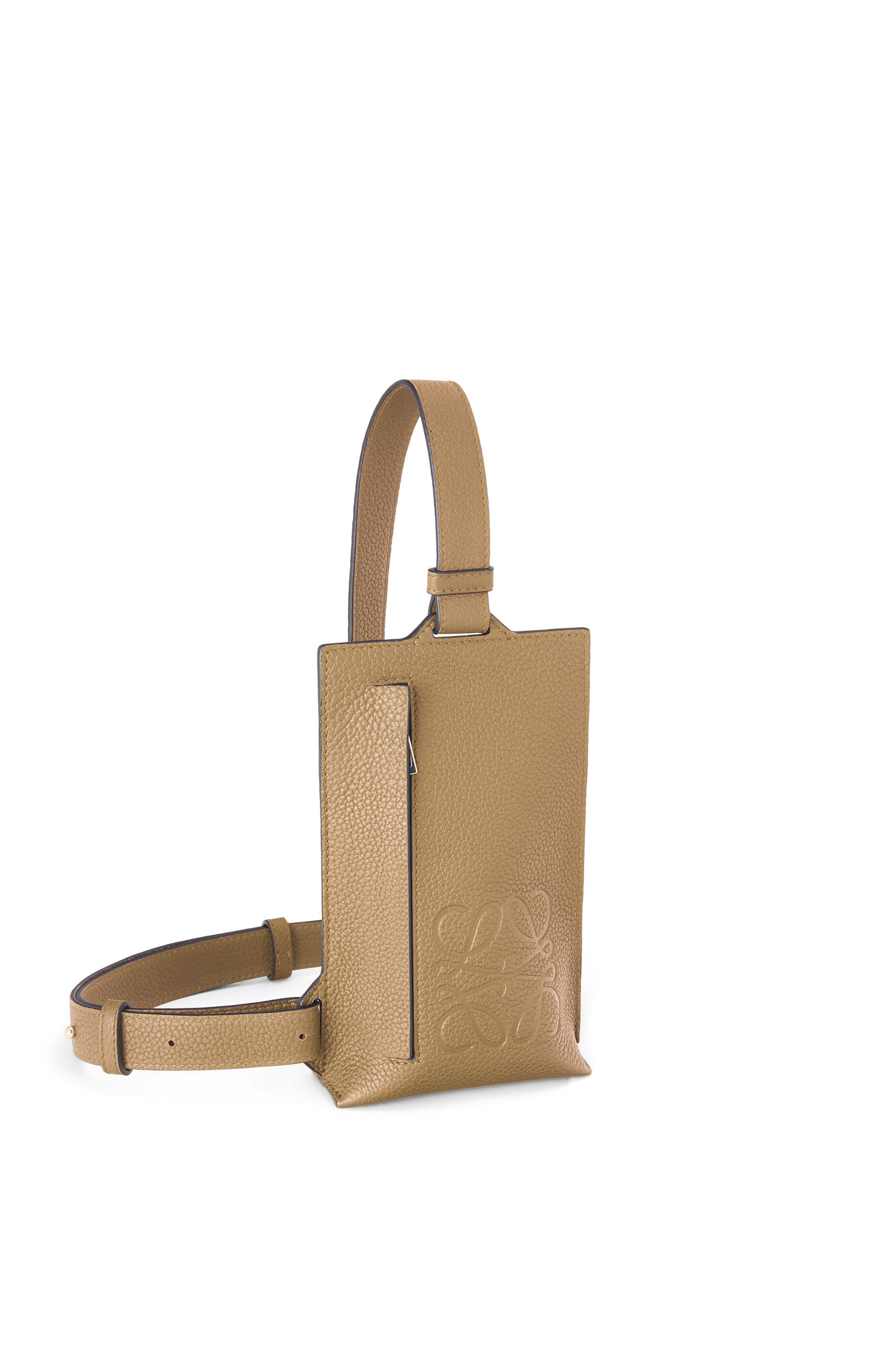 Vertical T Pocket in grained calfskin - 3