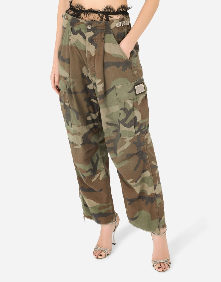 Camouflage-print cargo pants - 4