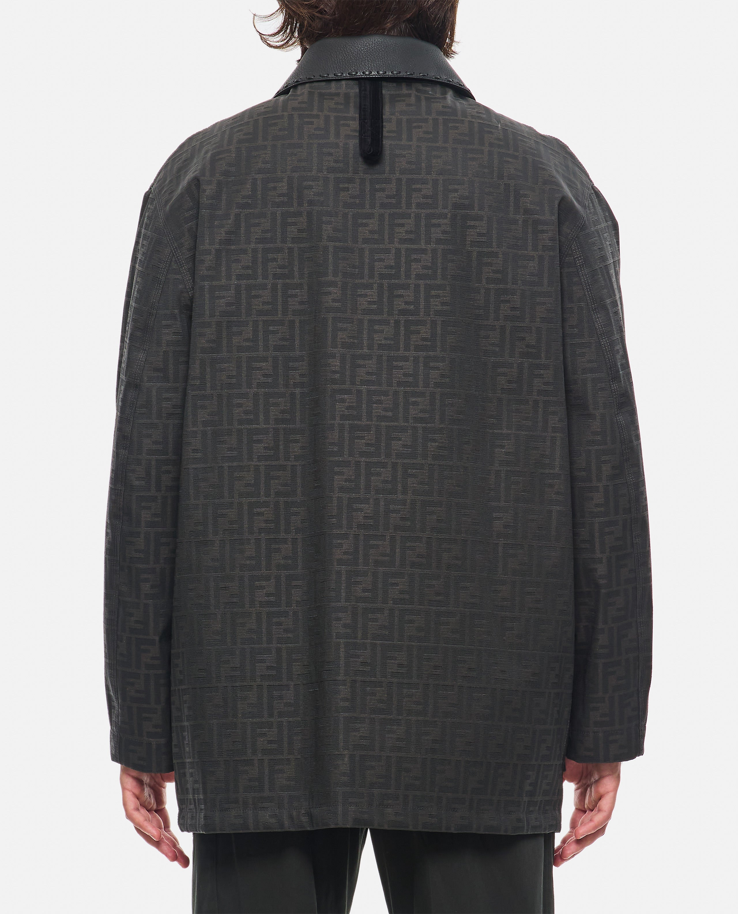 Fendi Men Blouson Coated Canvas Logo - 3
