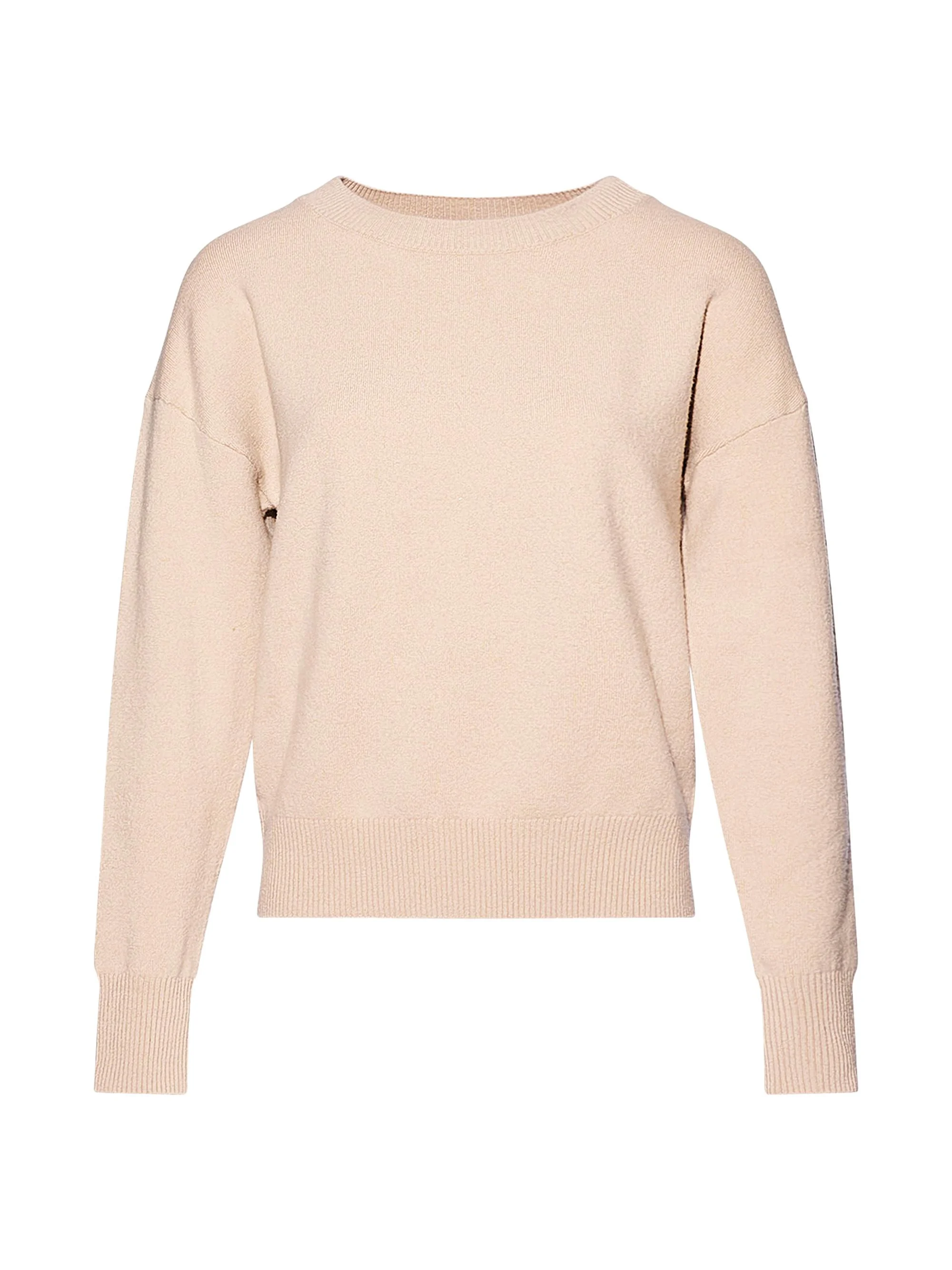 Women's Wool Crewneck Sweater - Ficelle - 1