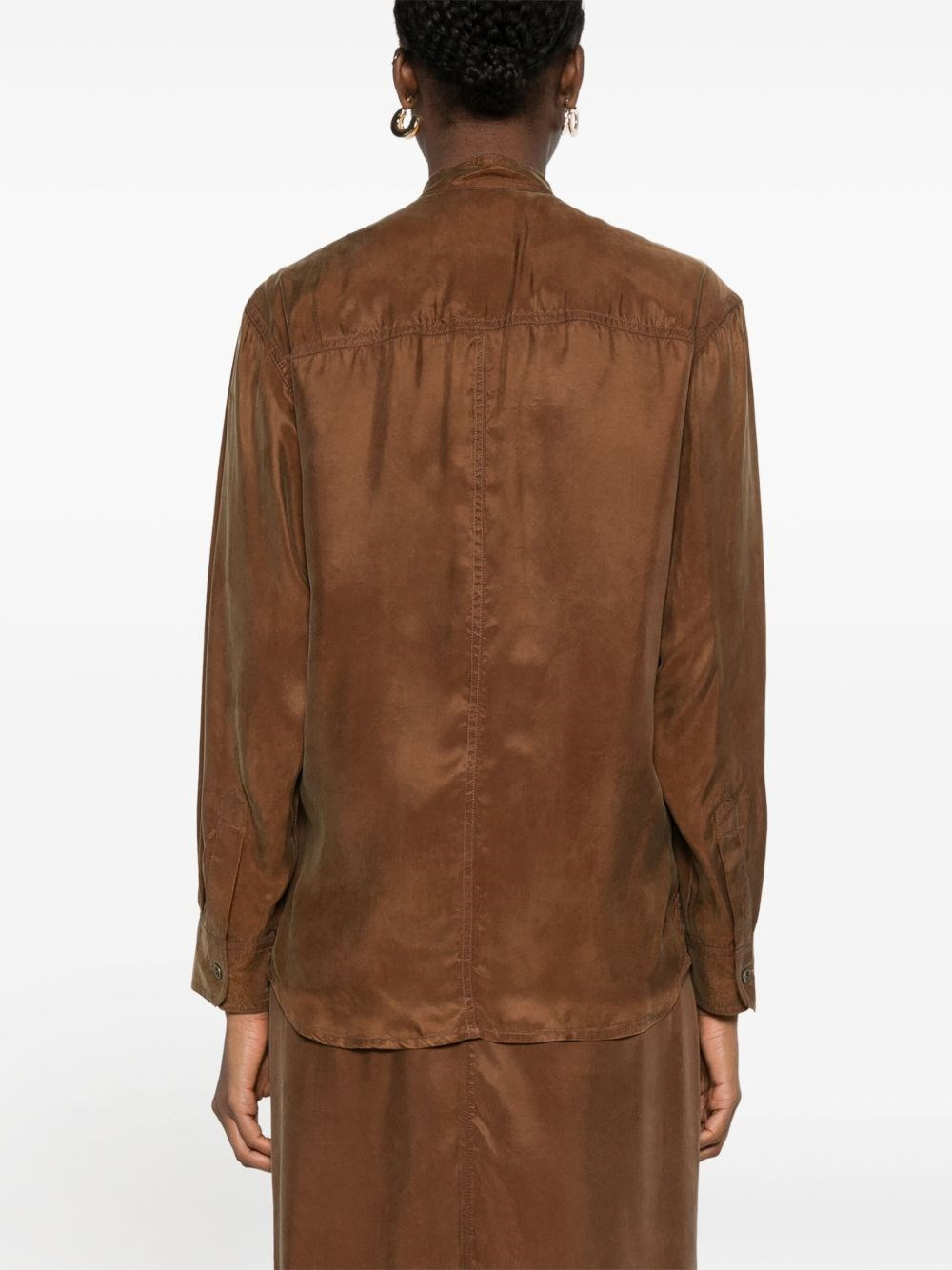 Washed satin shirt - 5