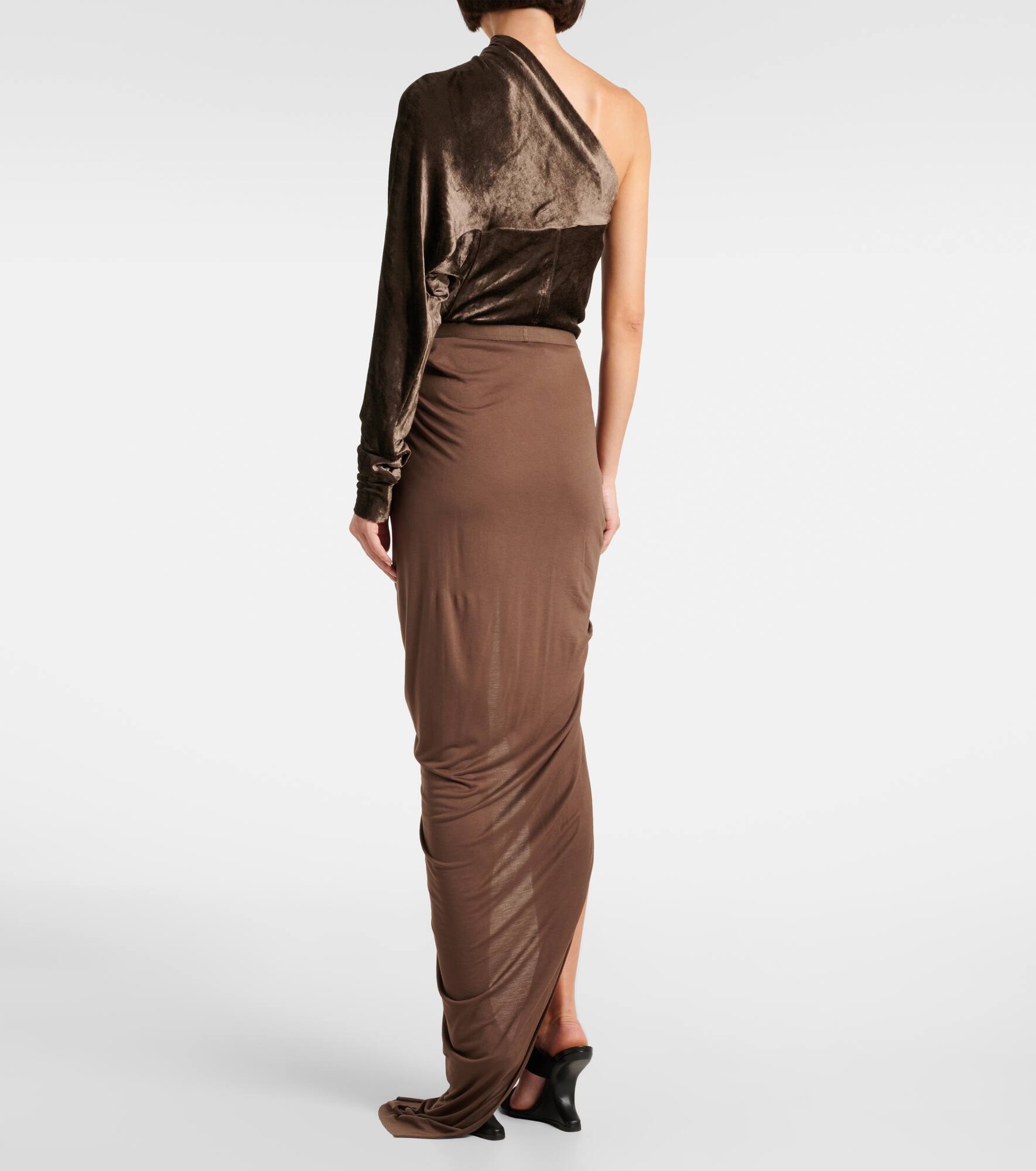 Twist draped maxi skirt - 3