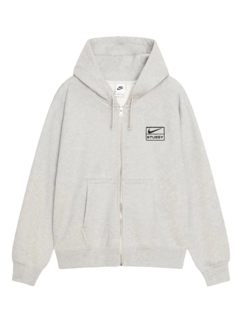 Stussy x Nike fleece zip hoodie jacket - 1
