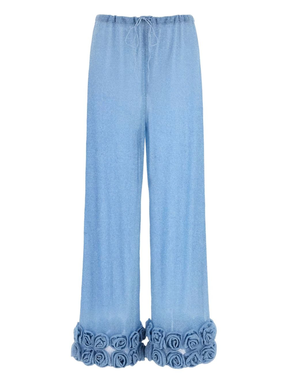 embellished-hemline trousers - 2