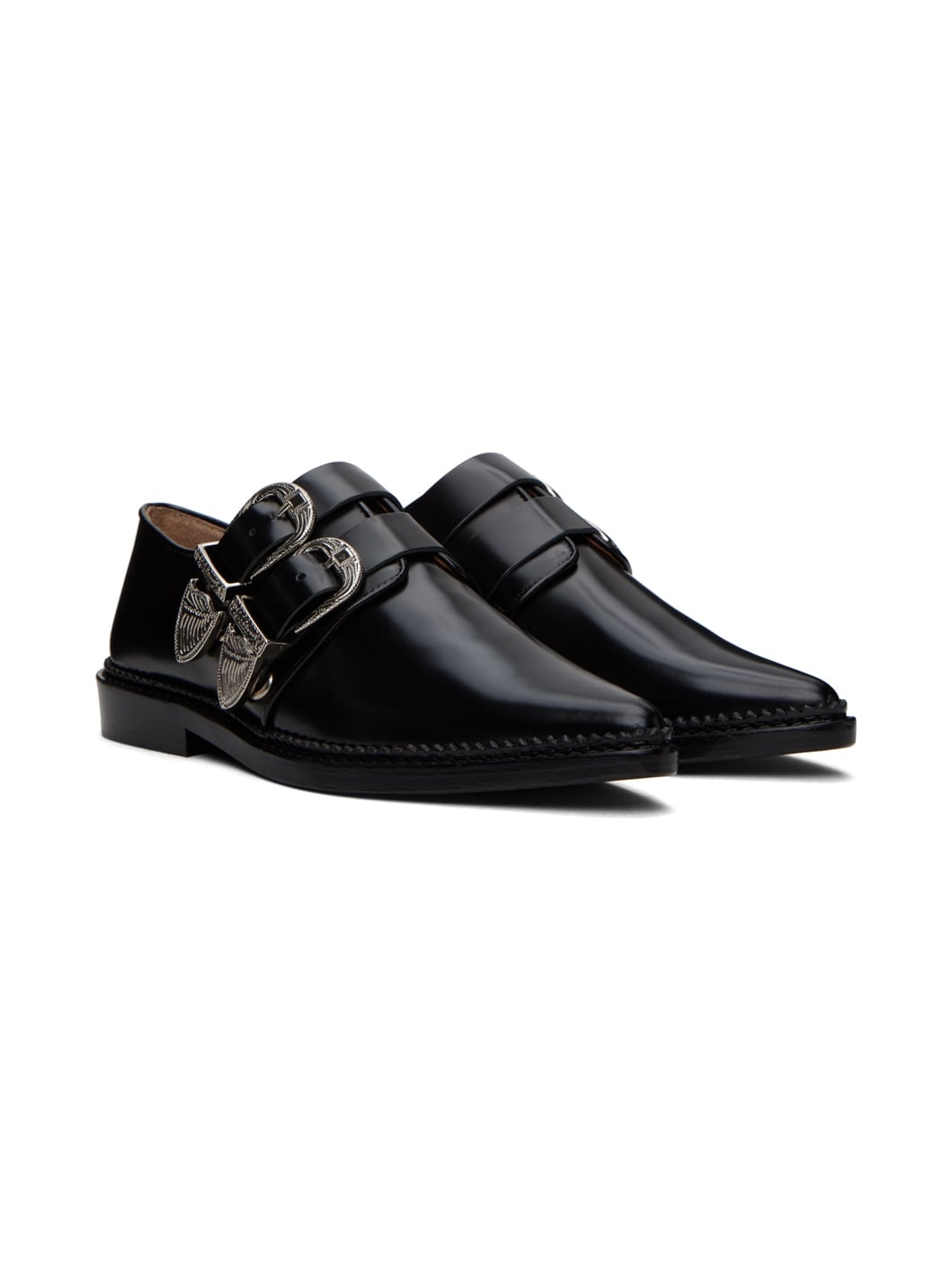 SSENSE Exclusive Black Polished Oxfords - 4