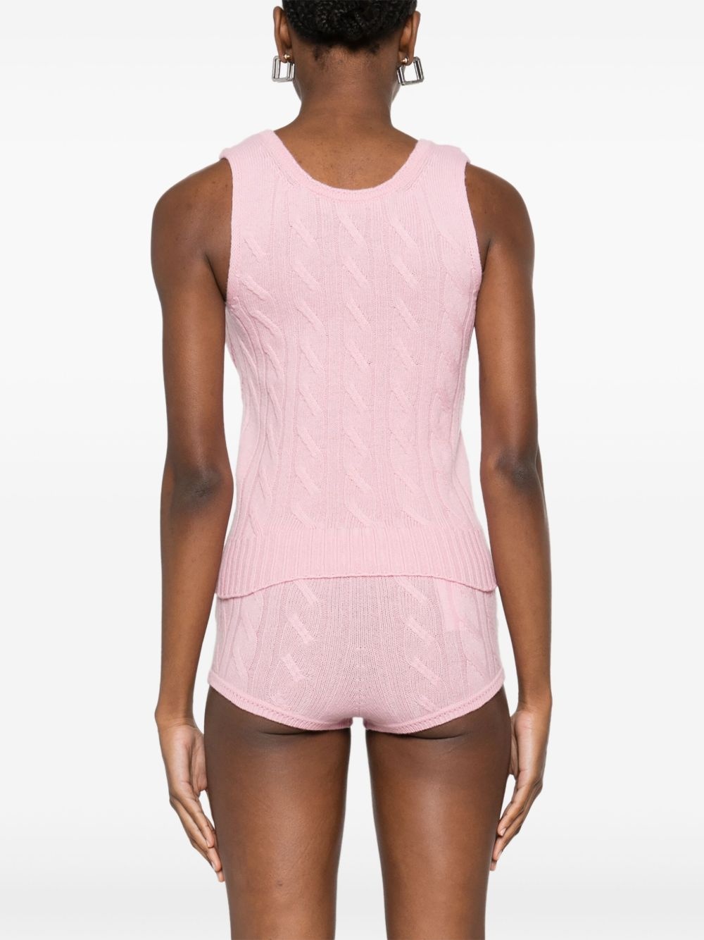cable-knit tank top - 4