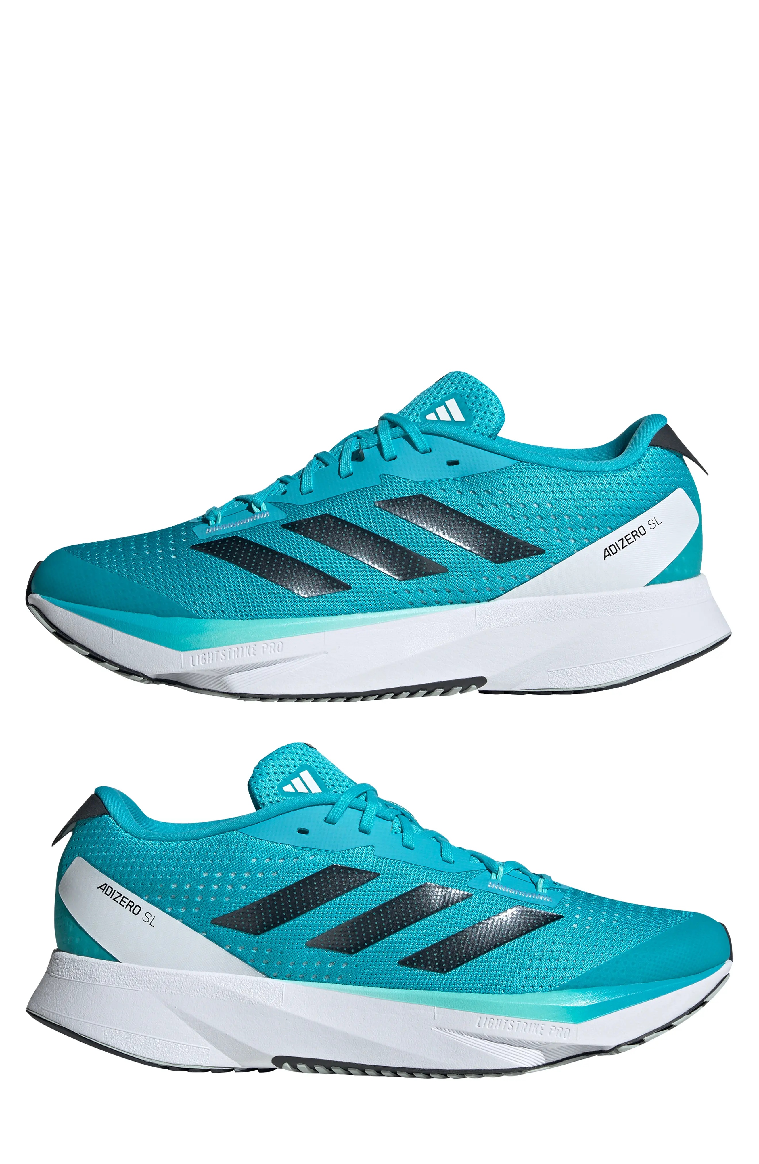 Adizero SL Running Shoe in Lucid Cyan/Black Blue/Silver - 9