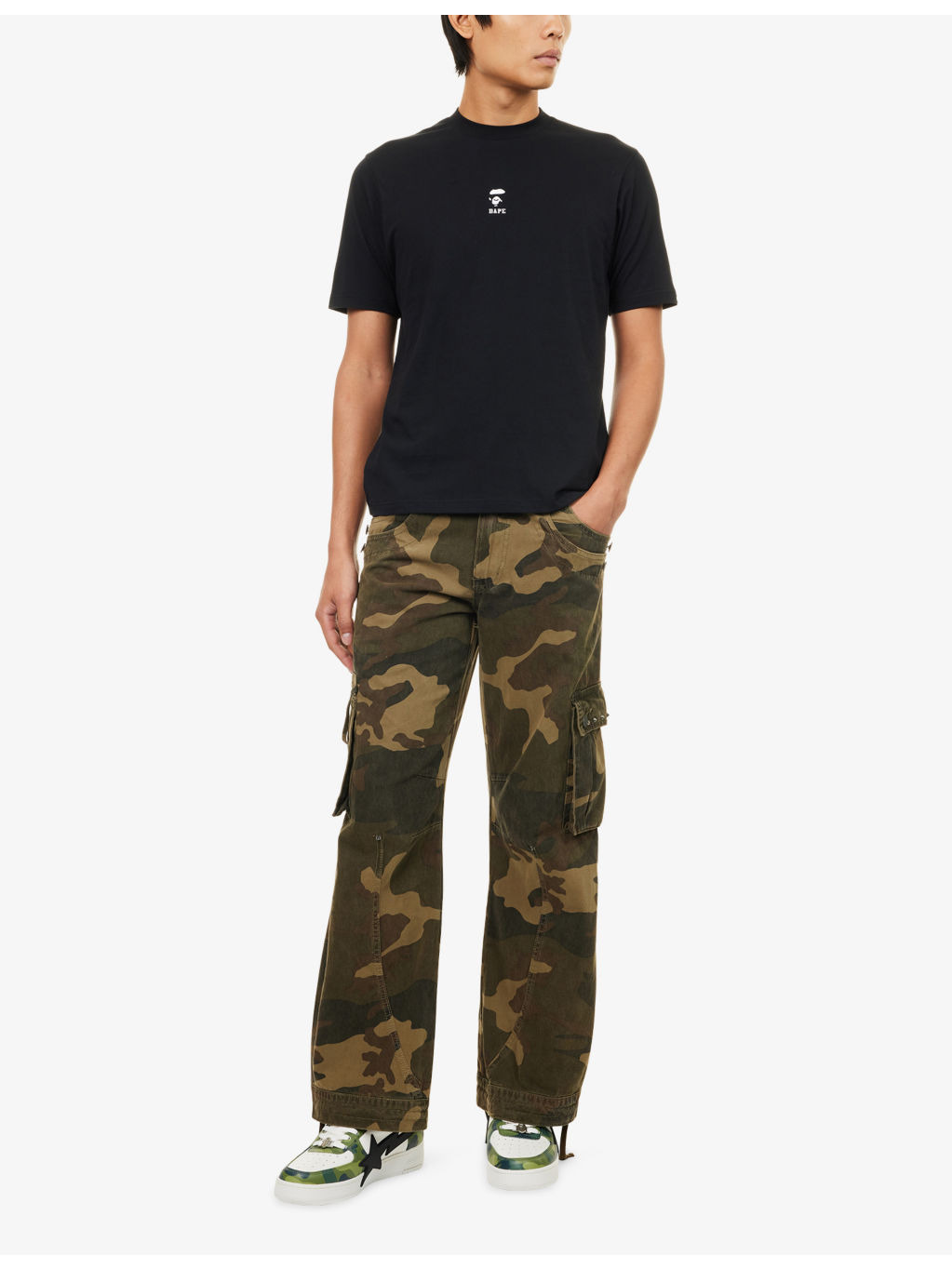 Ape Face Brand-Print Cotton-Jersey T-Shirt - 2