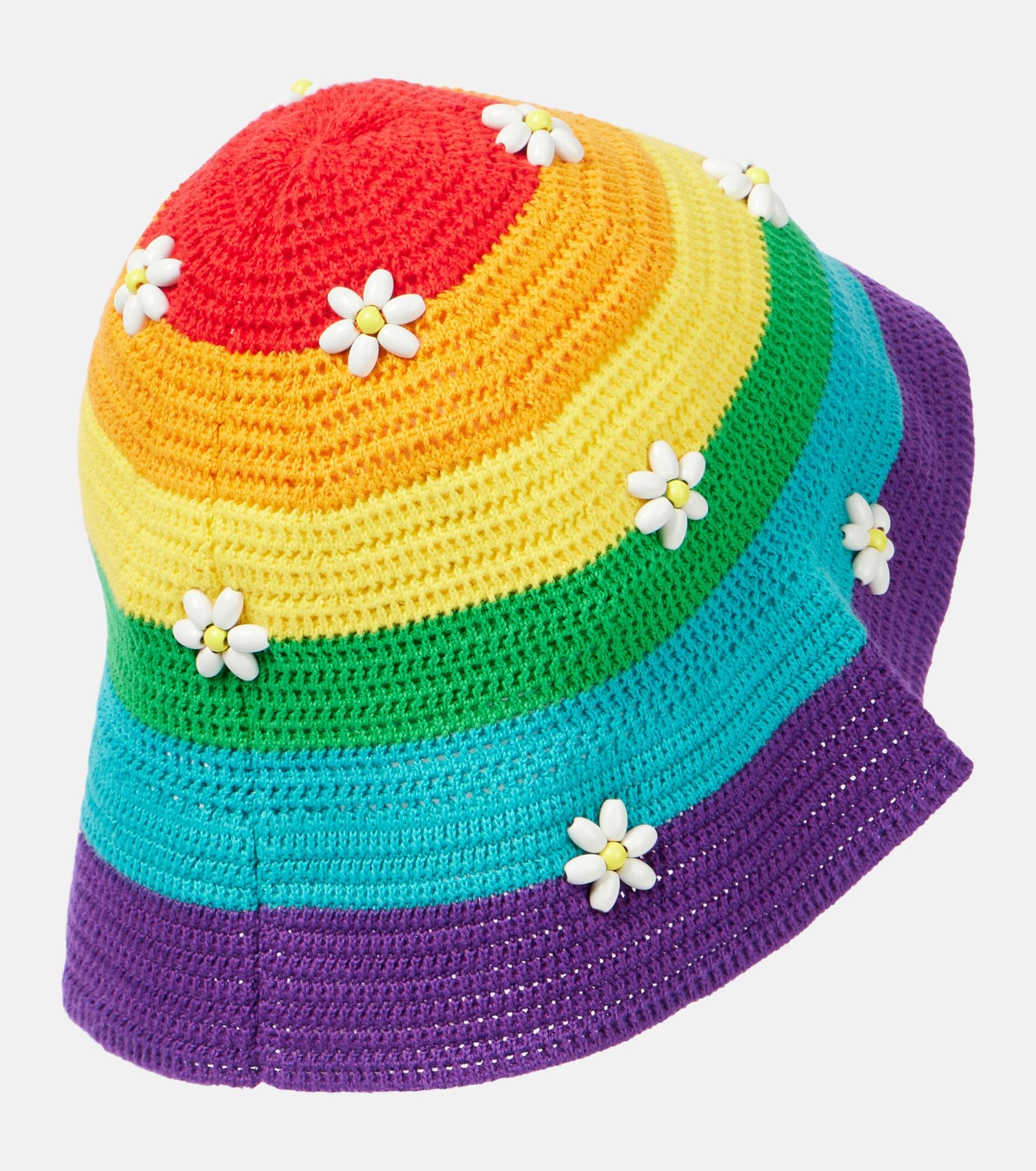 Daisy beaded cotton-blend bucket hat - 4