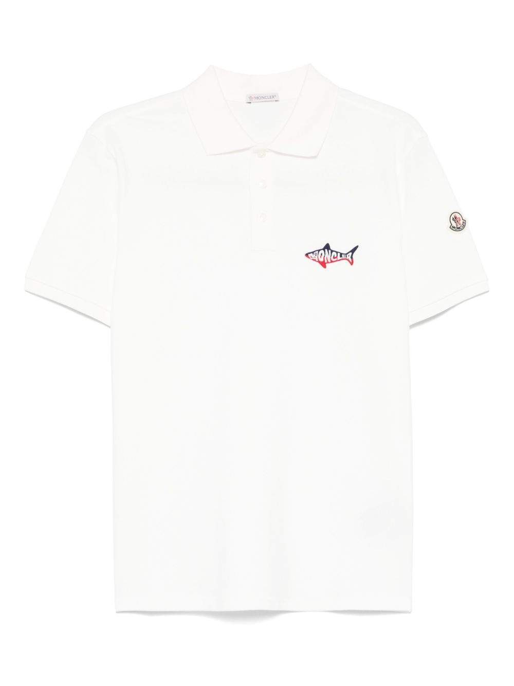 logo-patch polo shirt - 1