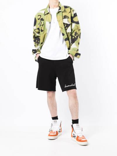 ih nom uh nit logo-print cotton track shorts outlook