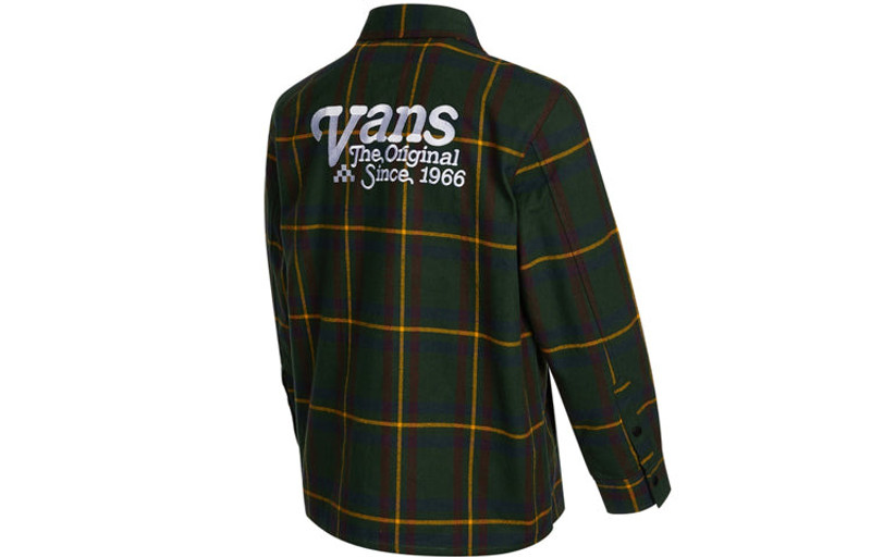 Vans Men's Vans Contrasting Colors Plaid Jacket Green VN0A5H8BPP0 outlook