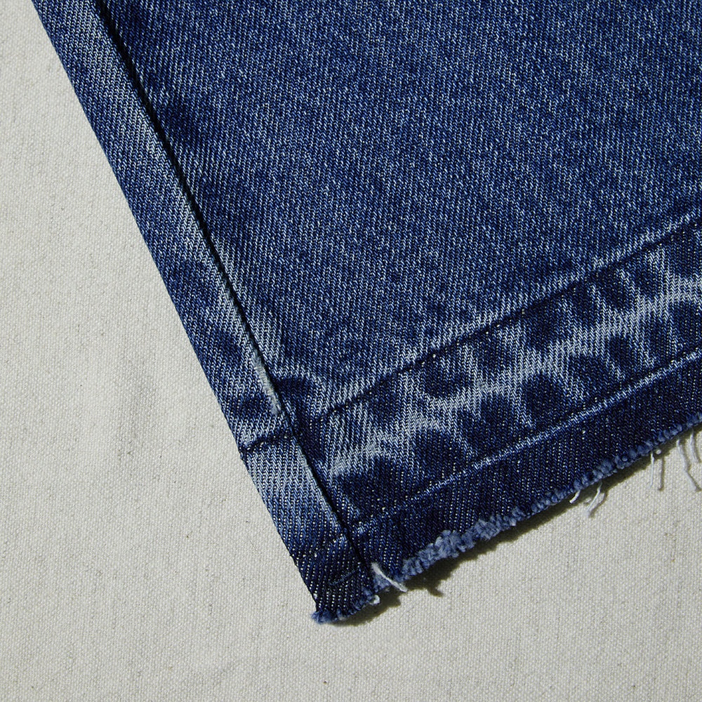 Blue Denim Cropped High Rise Trouser - 5