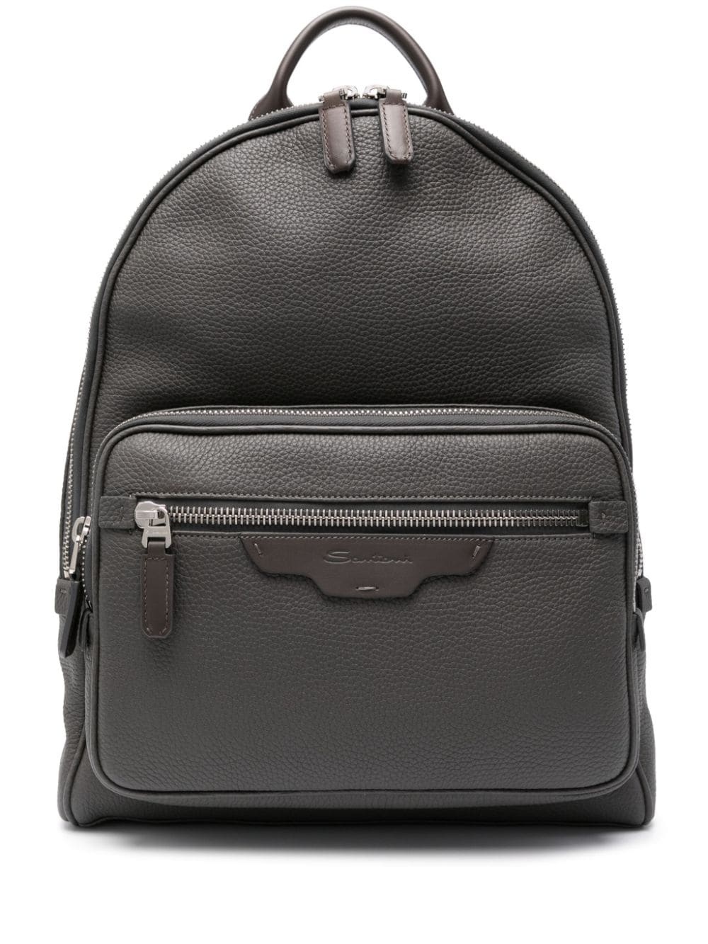 tumbled leather backpack - 1