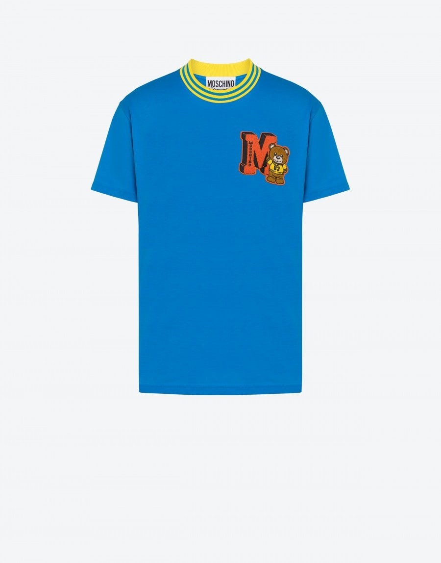 VARSITY TEDDY BEAR ORGANIC JERSEY T-SHIRT - 1