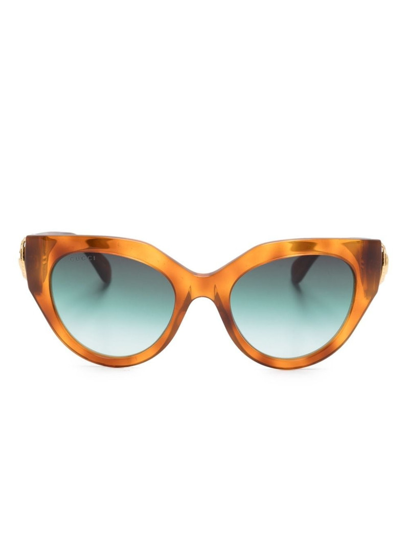 tortoiseshell-effect cat eye-frame sunglasses 1