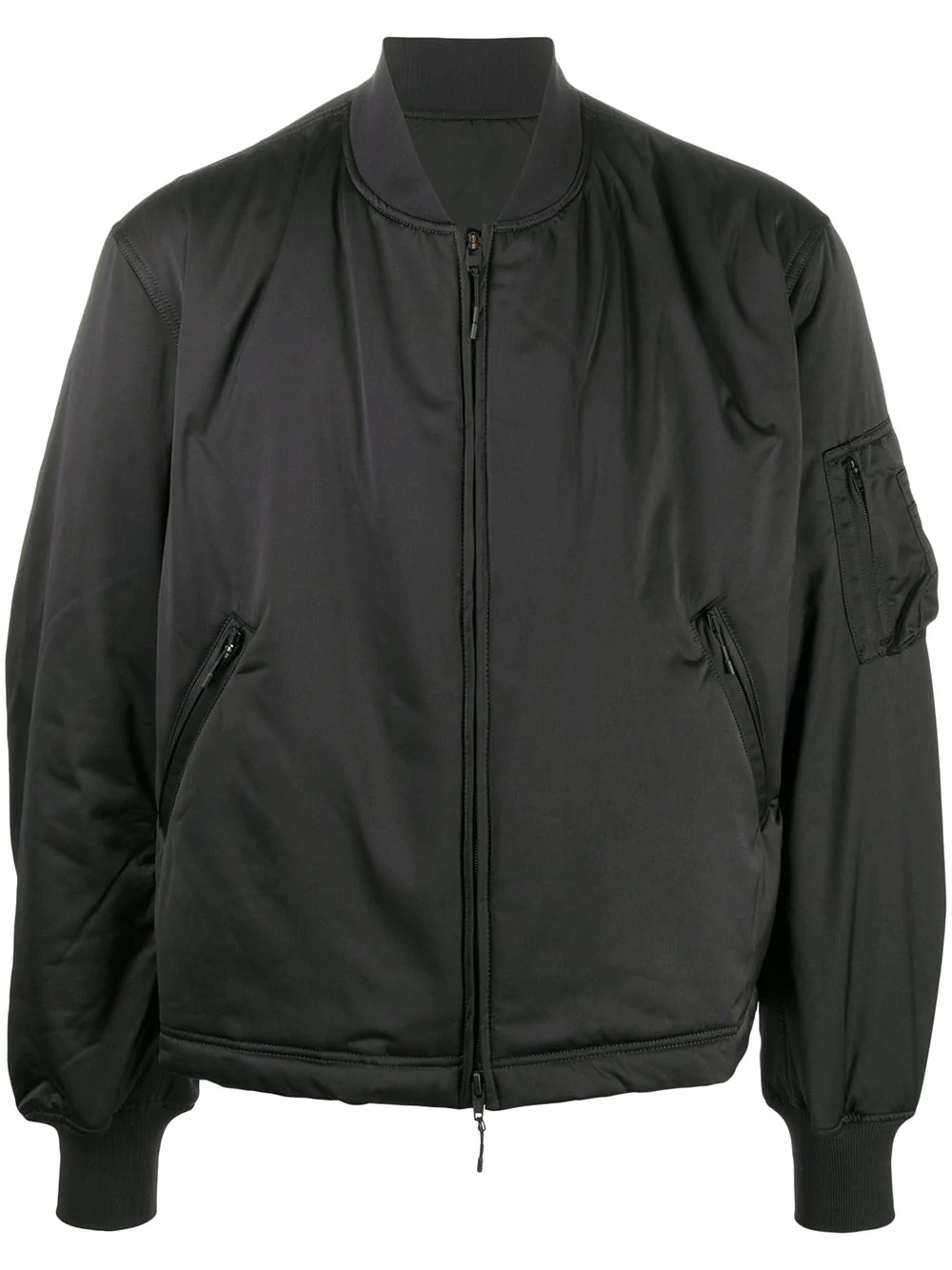 padded logo bomber jacket - 1