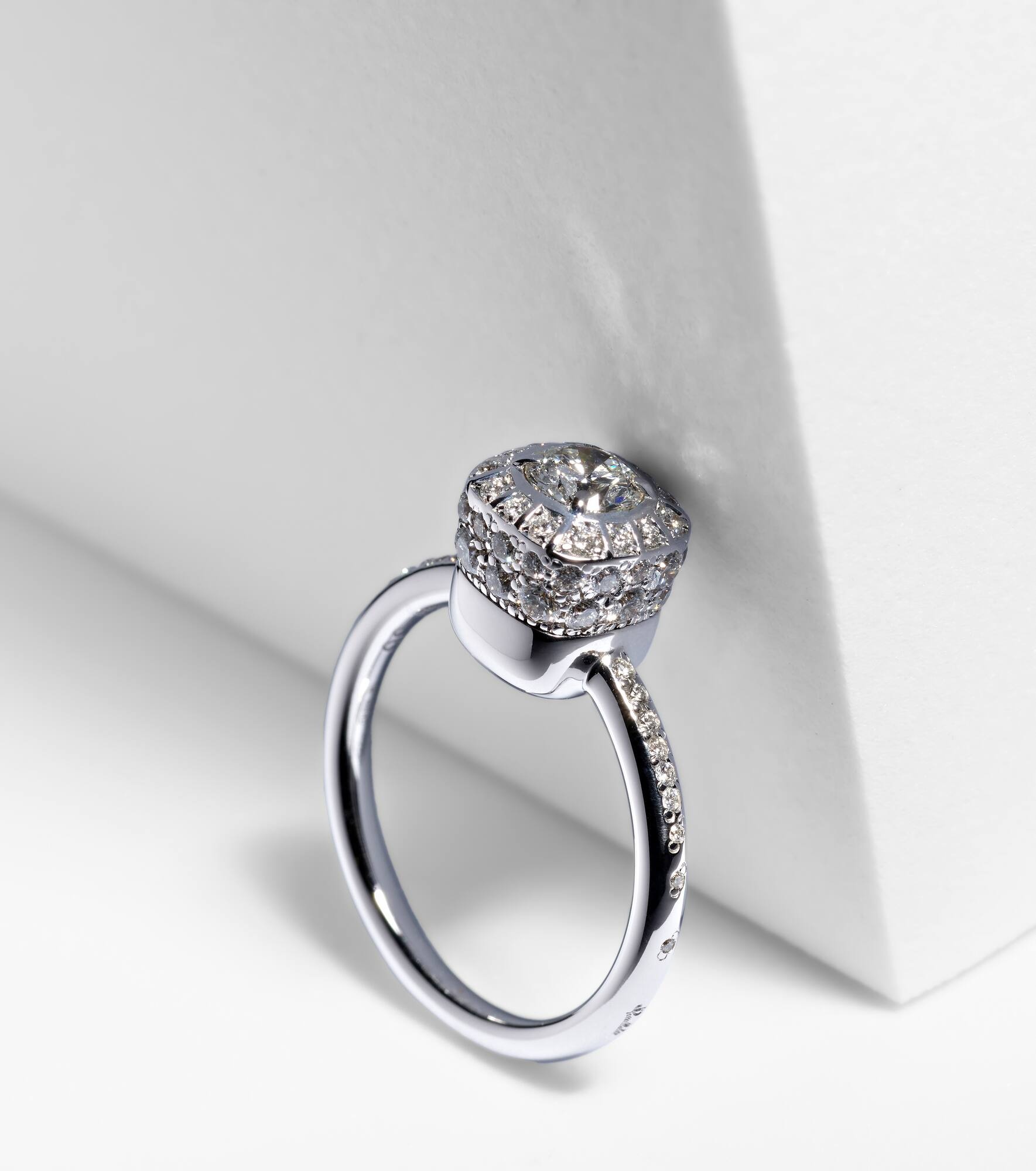 Nudo Petit 18kt white gold ring with diamonds - 5