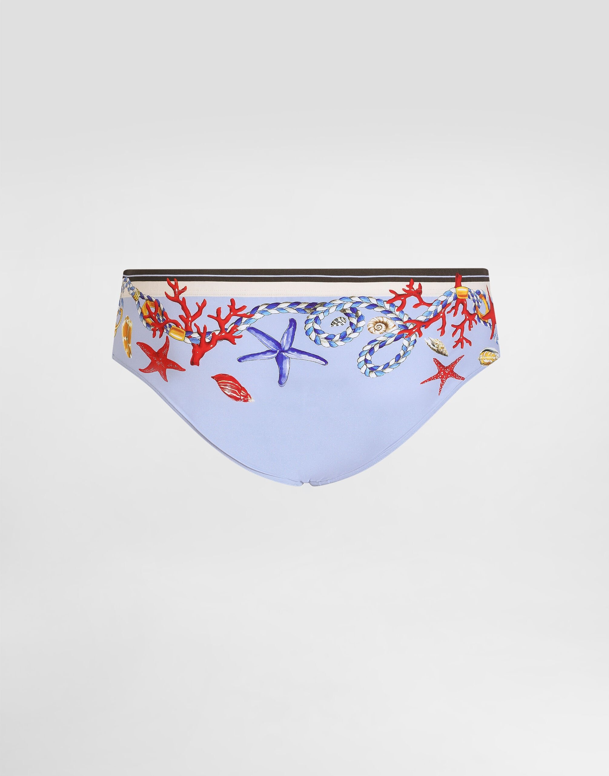 Shell-print swim briefs - 3