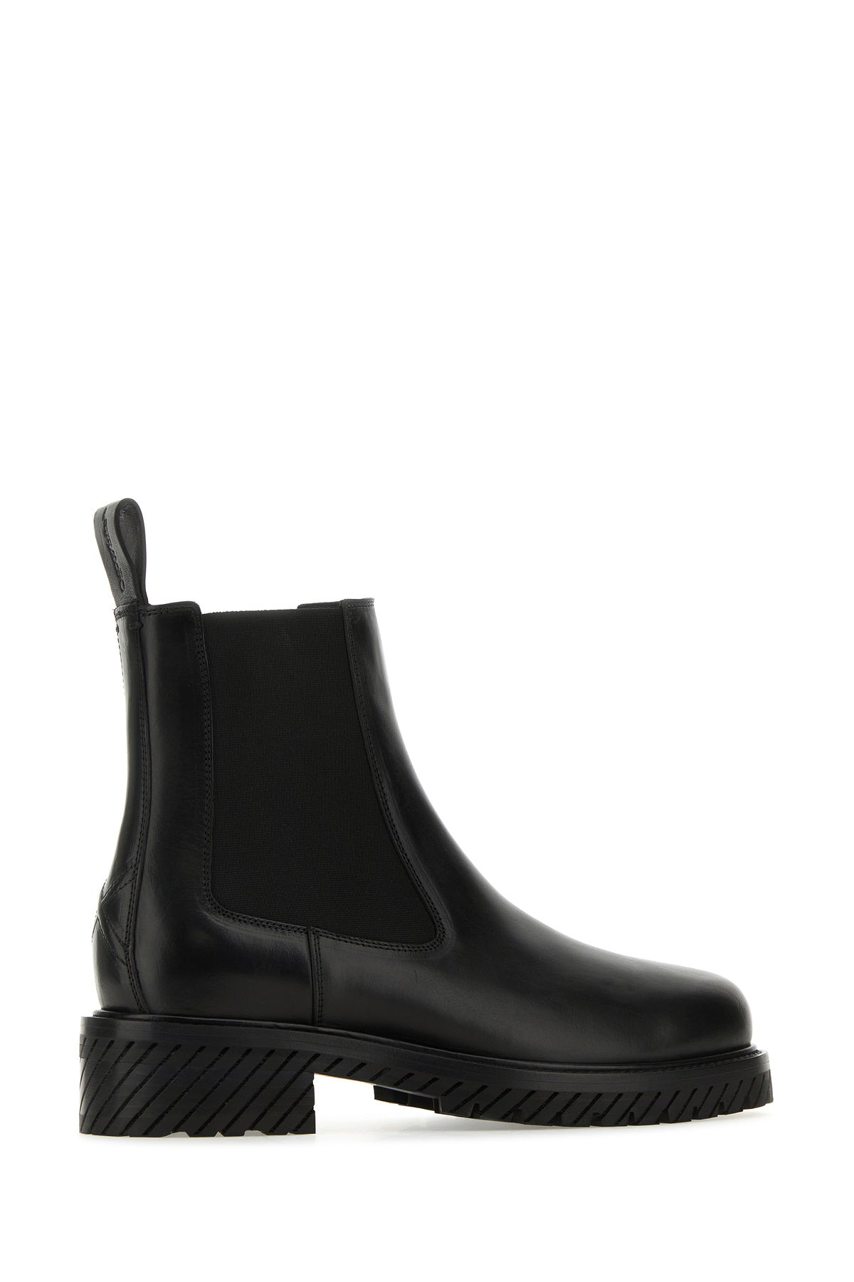 Black leather Combat ankle boots - 3