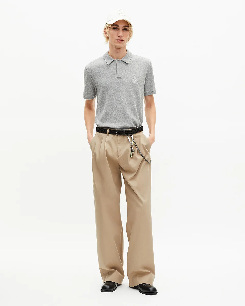 BEIGE WIDE-LEG PANTS - 1