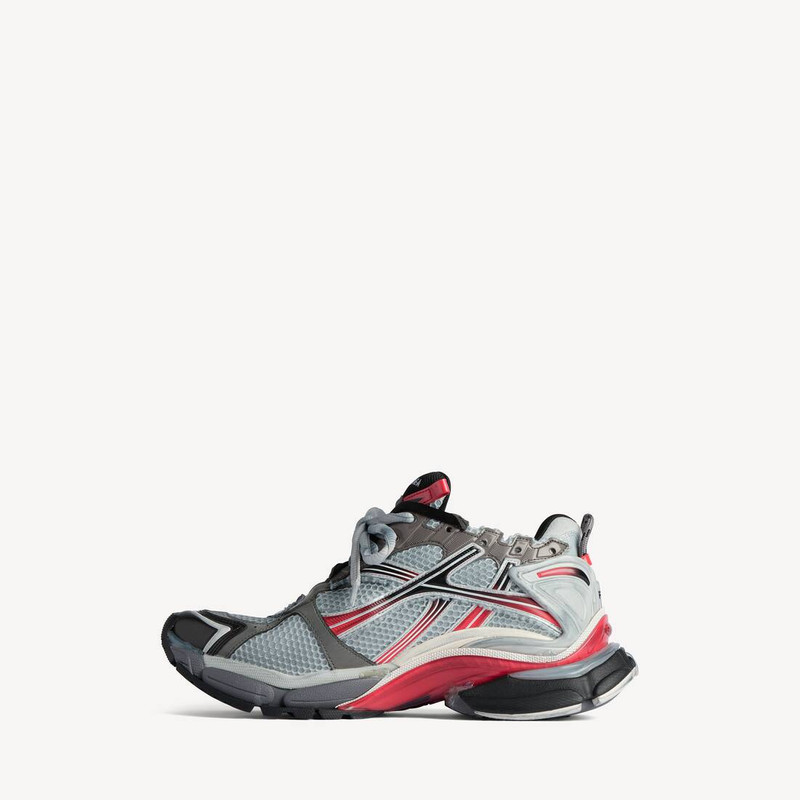 BALENCIAGA Men's Runner Gradient Sneaker in Grey/red/black outlook