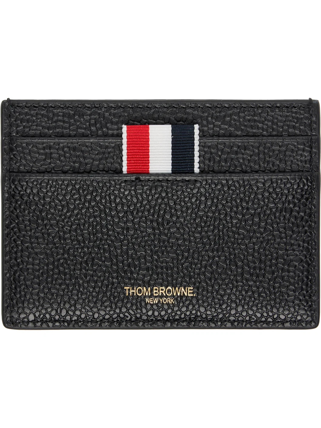 Black Single Card Holder With Horse Appliqué - 1