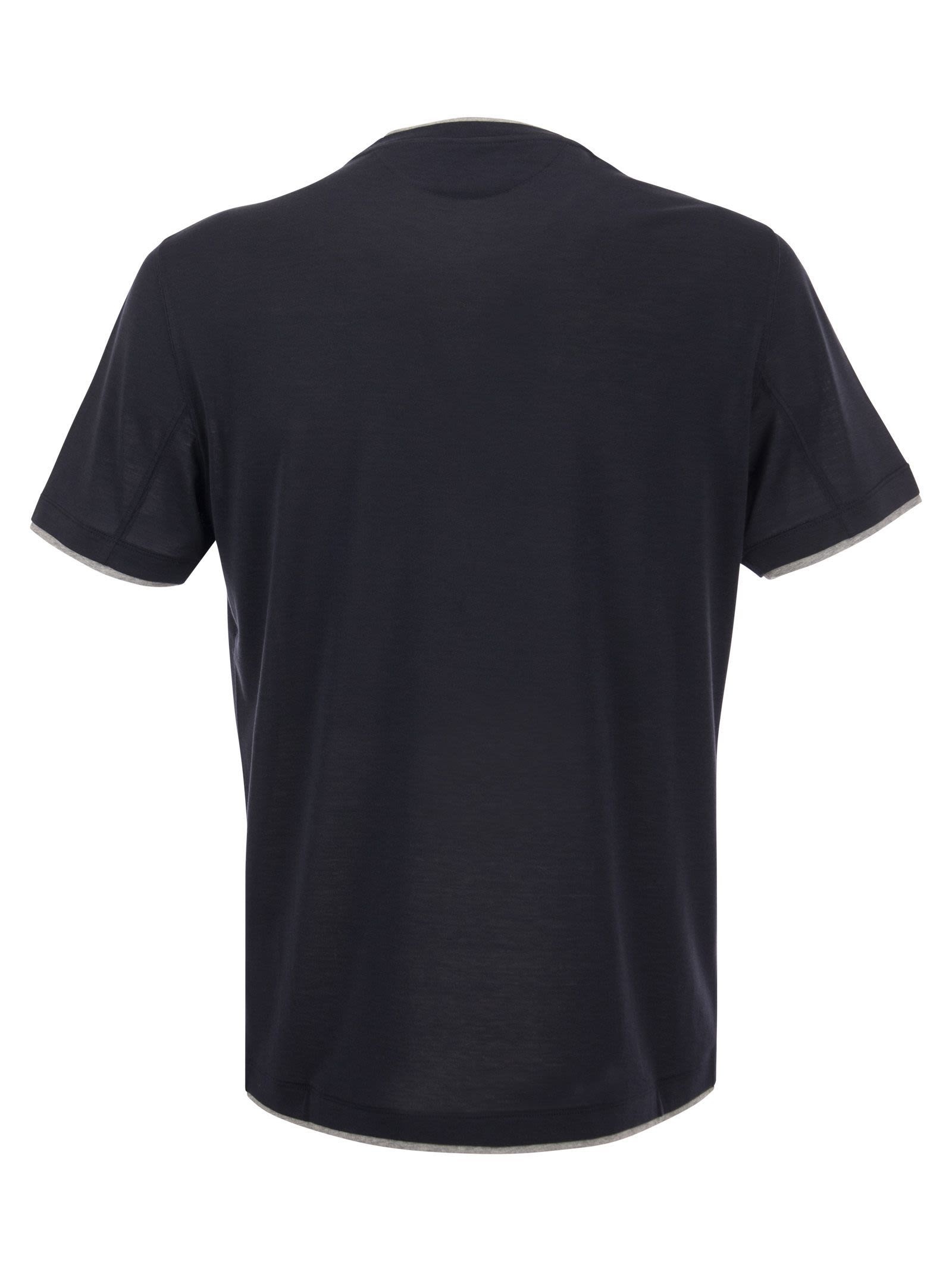 Brunello Cucinelli Silk And Cotton T Shirt - 2