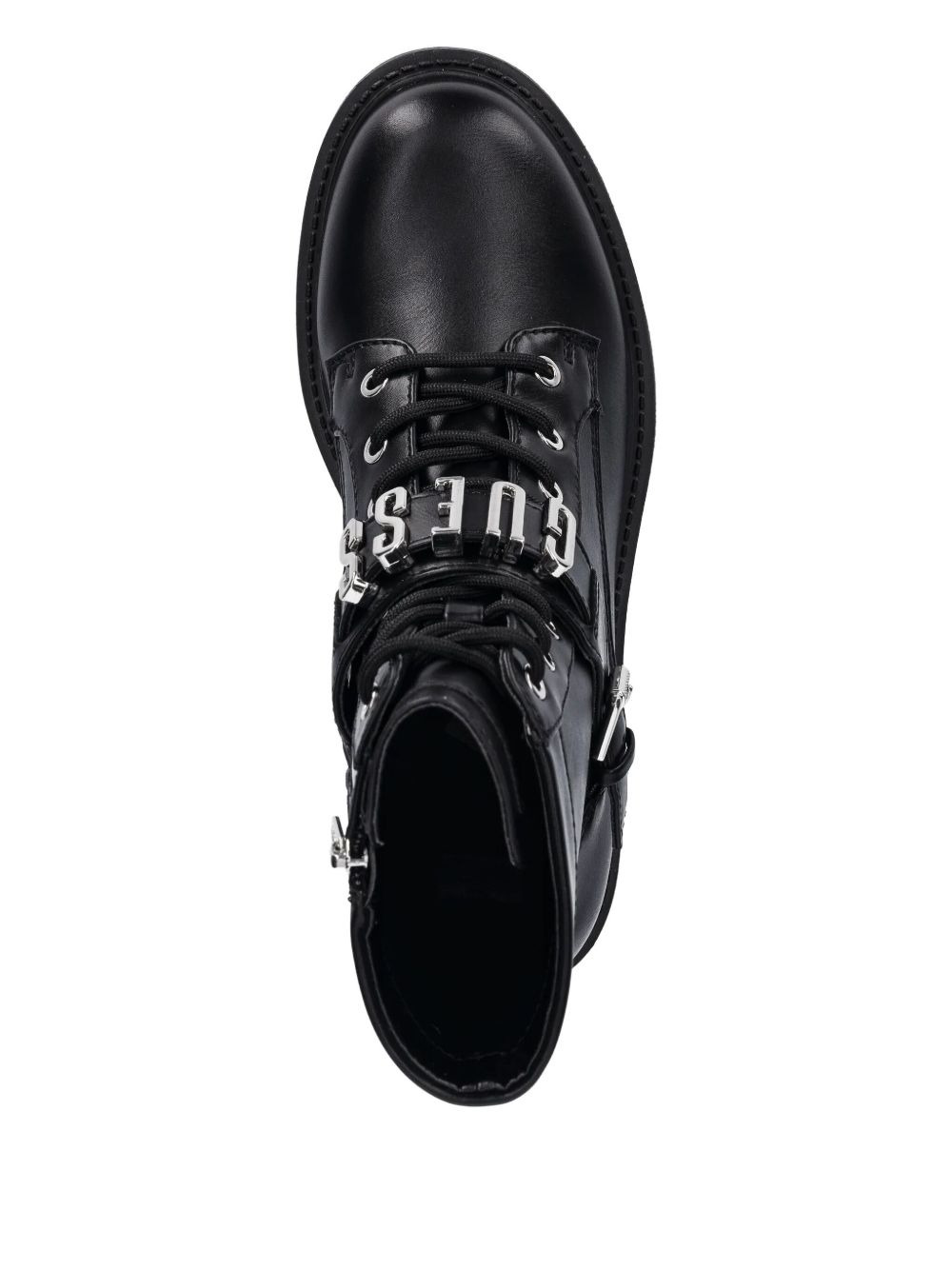 lace-up biker boots - 3