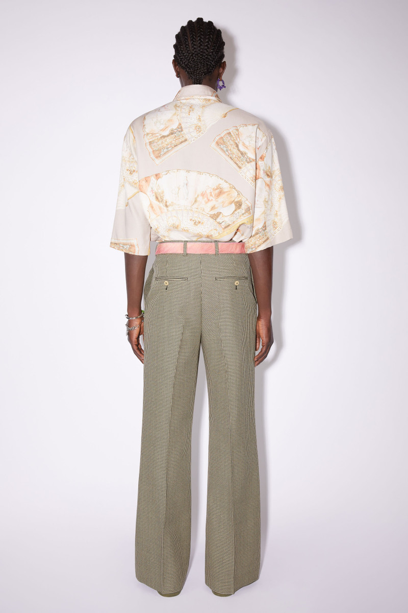 Tailored houndstooth trousers - Beige/black 3