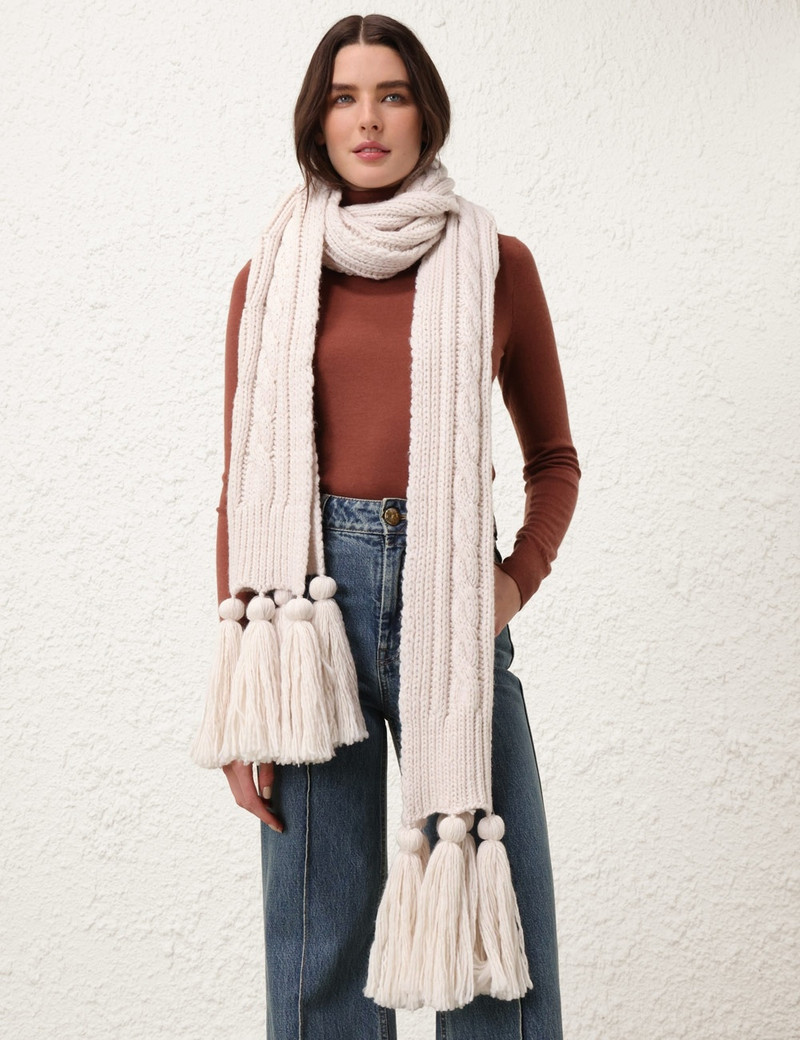 Zimmermann CABLE KNIT SCARF outlook