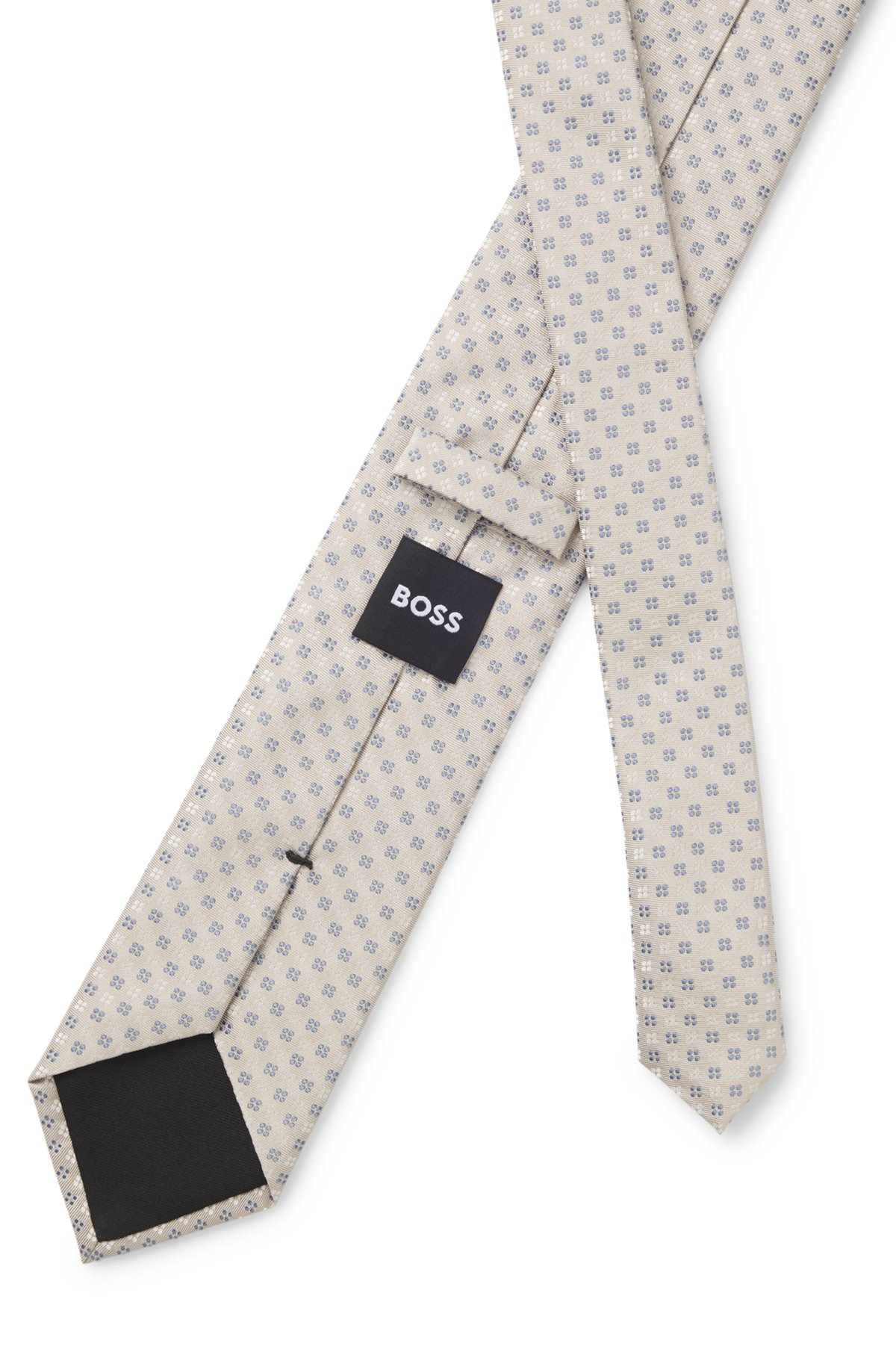 SILK-BLEND TIE WITH JACQUARD PATTERN - 5