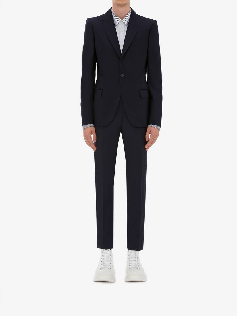 Selvedge Wool Mohair Jacket in Navy - 2