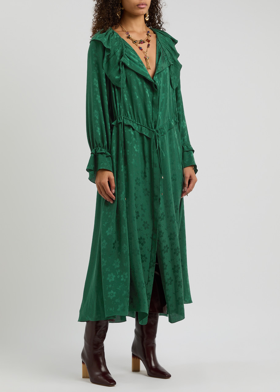 Chloe Floral-jacquard Silk Midi Dress - 2