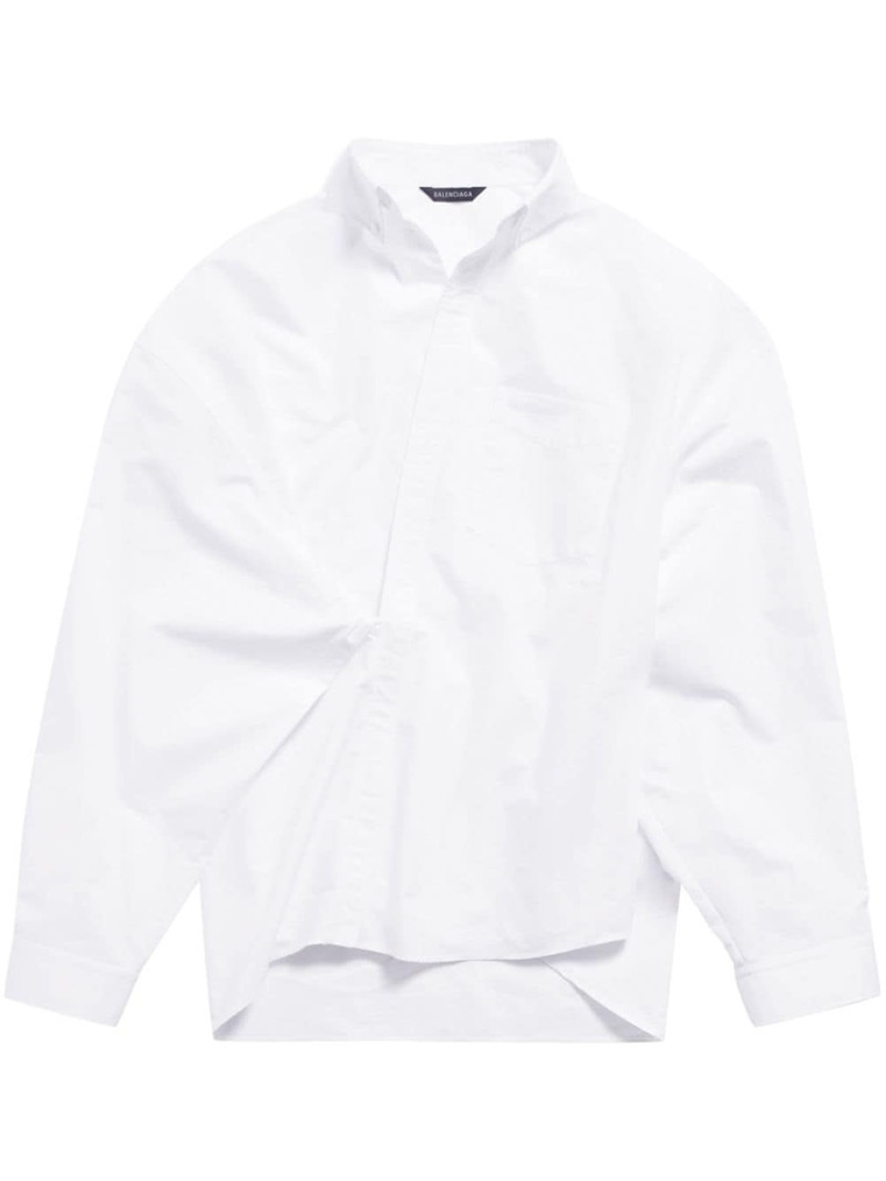 oversize wrap cotton shirt - 1