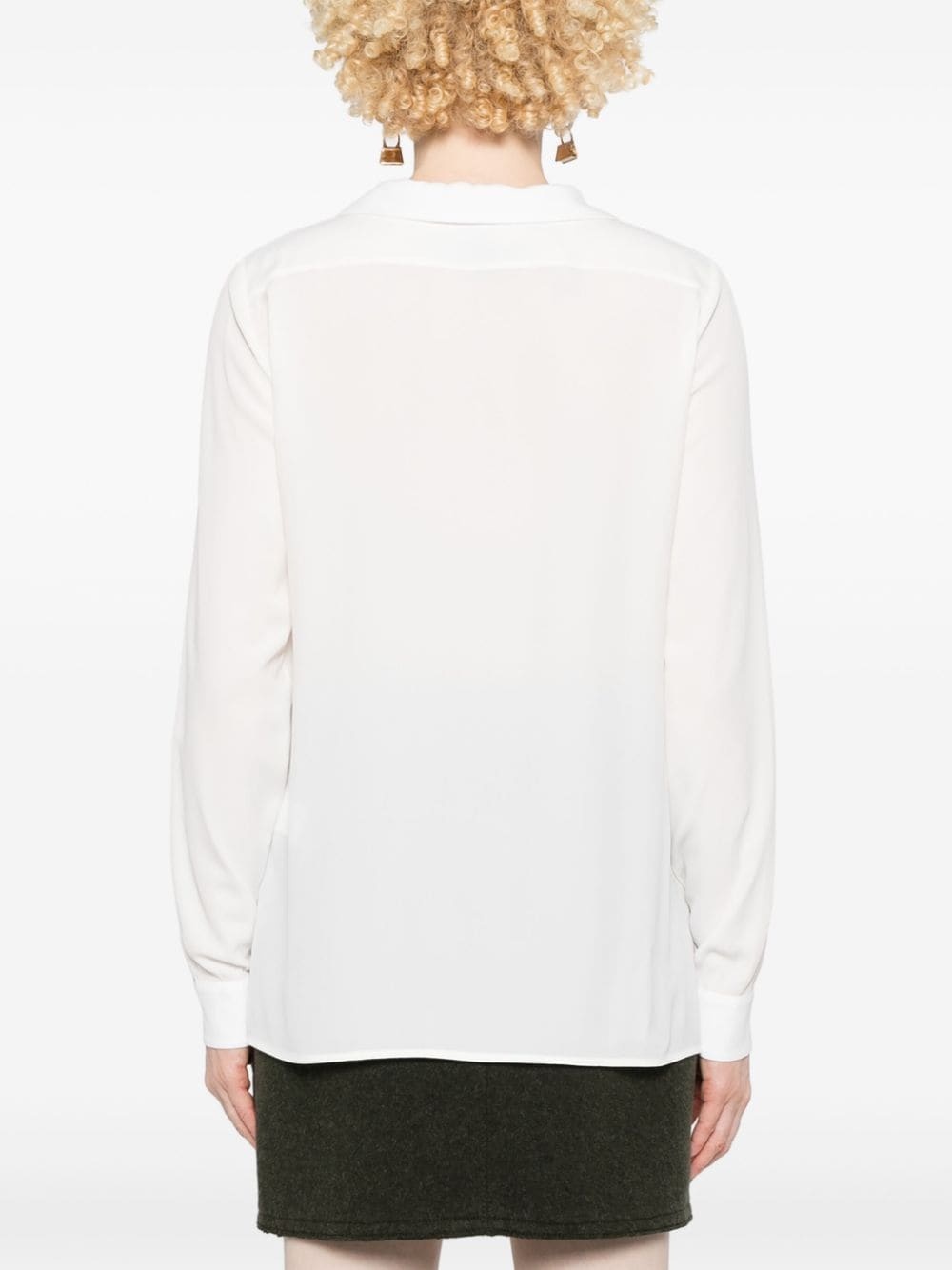 lace-trim shirt - 4