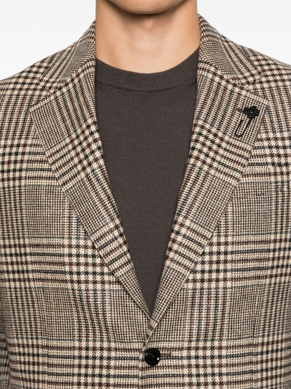 checked wool jacket - 5