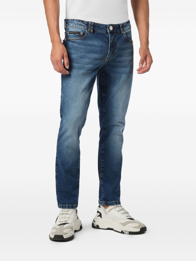 PHILIPP PLEIN Greatness embroidered logo jeans outlook