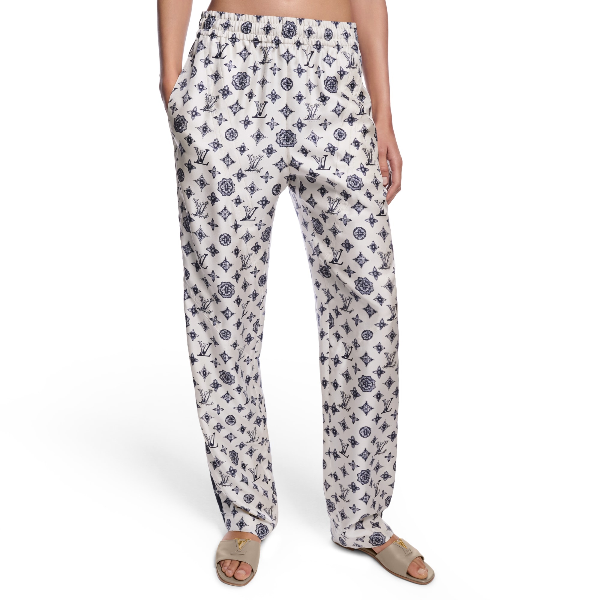 Monogram Silk Jogging Pants - 4