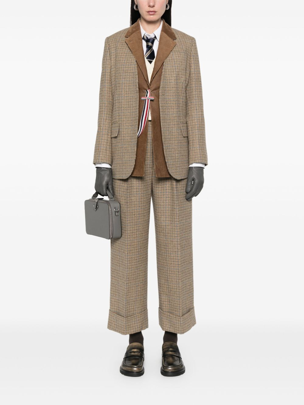 Ginclub check Cheviot tweed trousers - 2