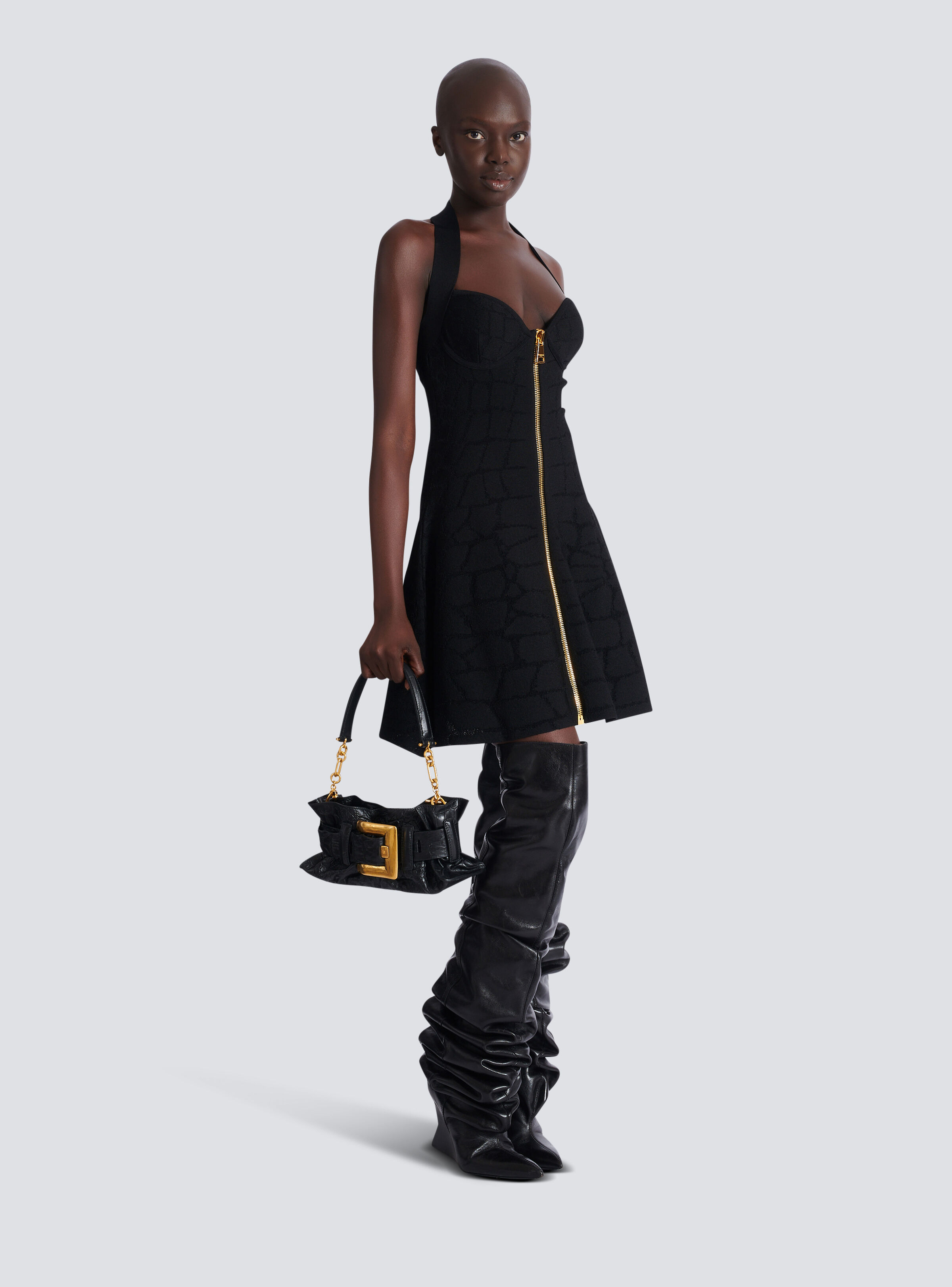 Mini Anthem bag in embossed crocodile-print calfskin - 2