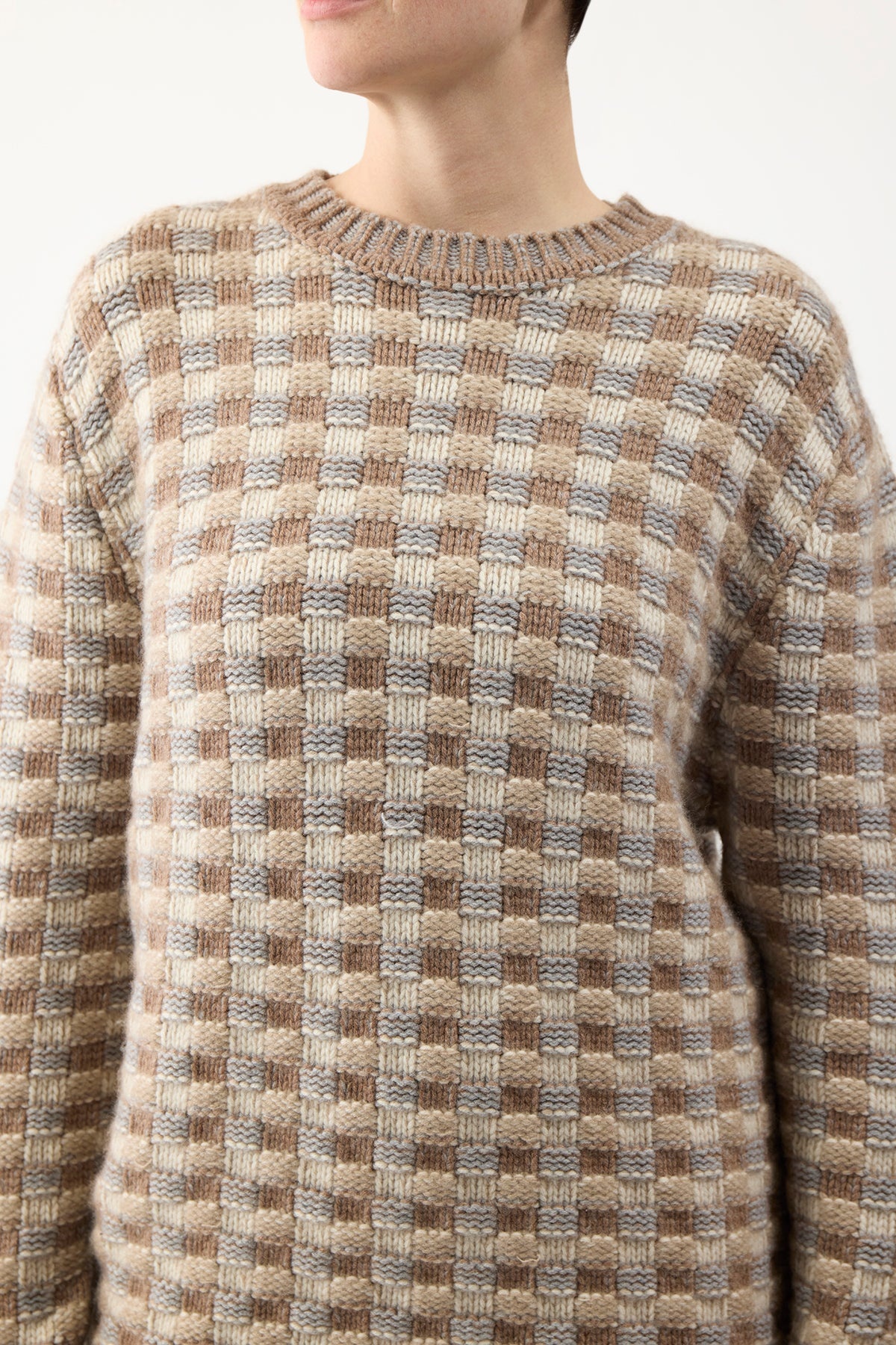 Chez Sweater in Ivory Multi Cashmere - 6