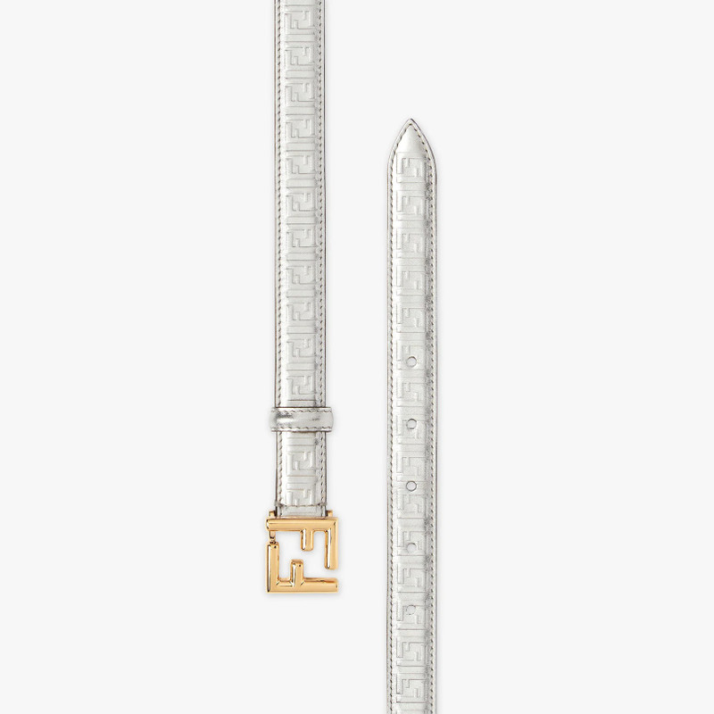 FENDI Silver leather belt outlook