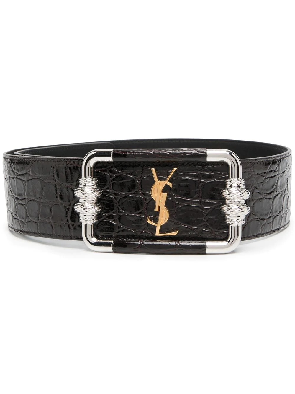 Monogram leather belt - 1