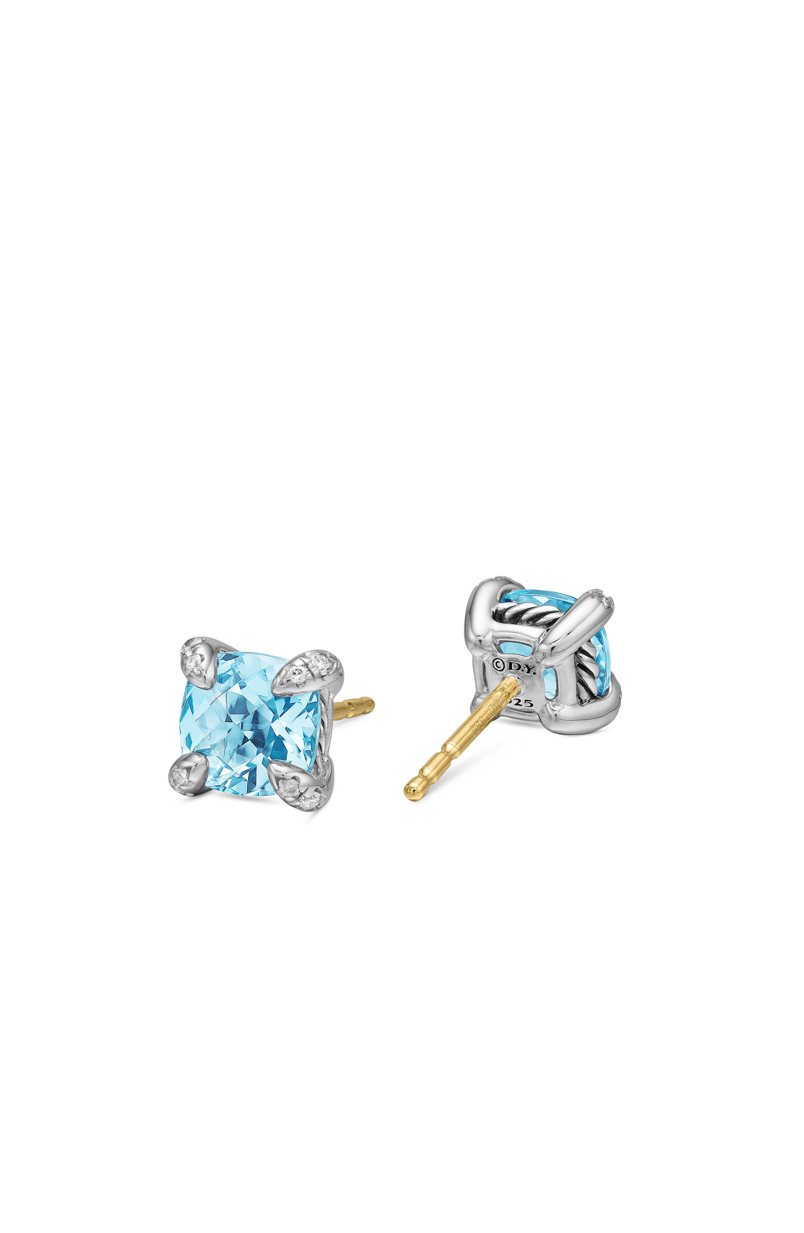 David Yurman Chatelaine® Stud Earrings in Blue Topaz at Nordstrom - 5