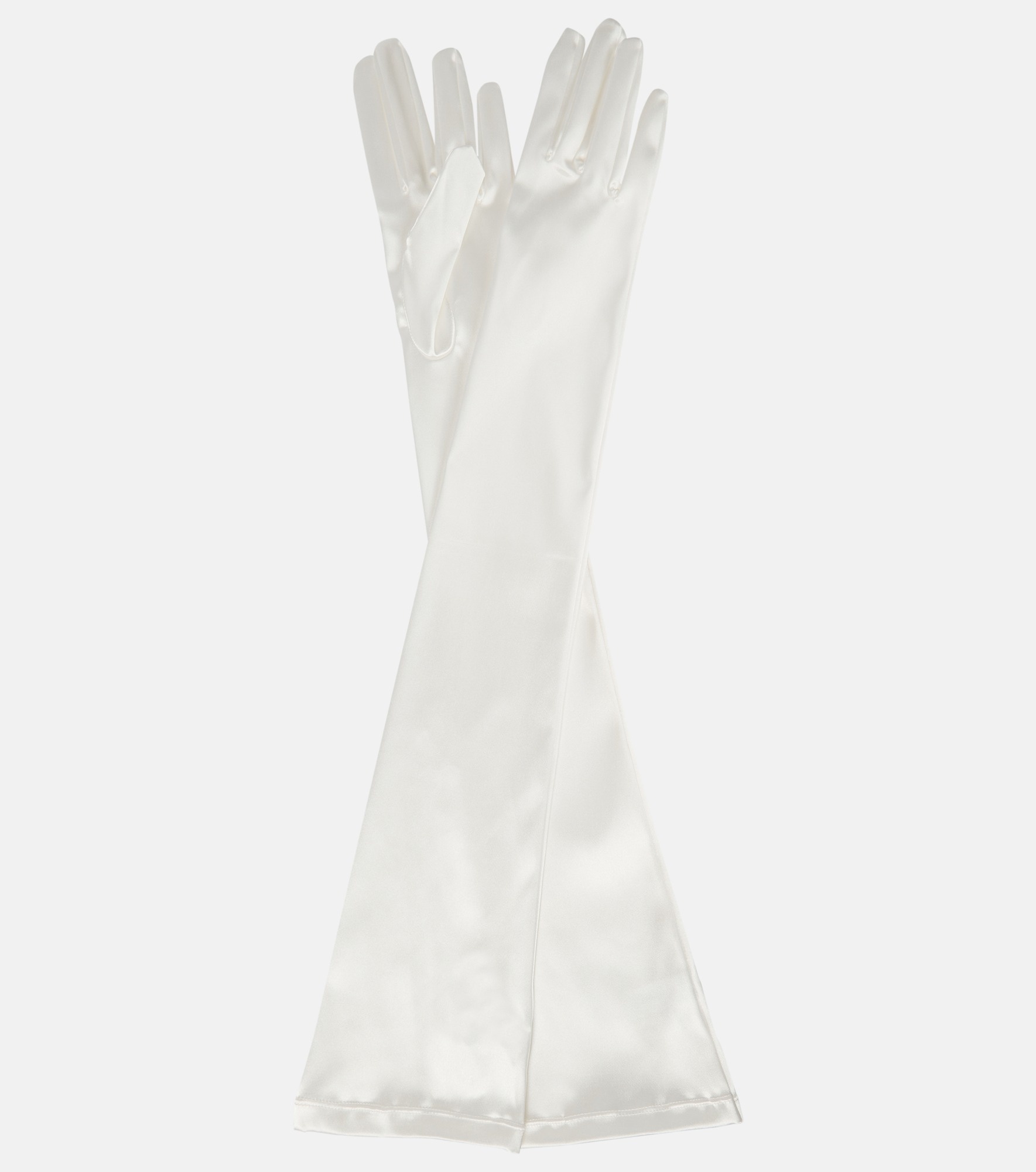 Bridal satin opera gloves - 1