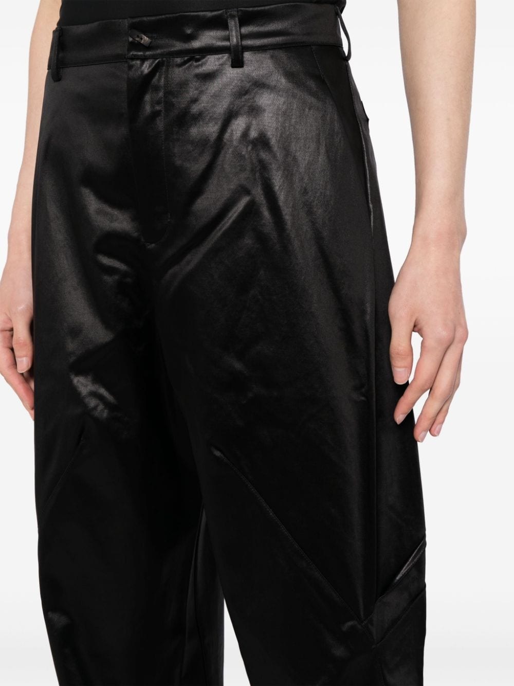 Melsas Darted loose-fit satin trousers - 5