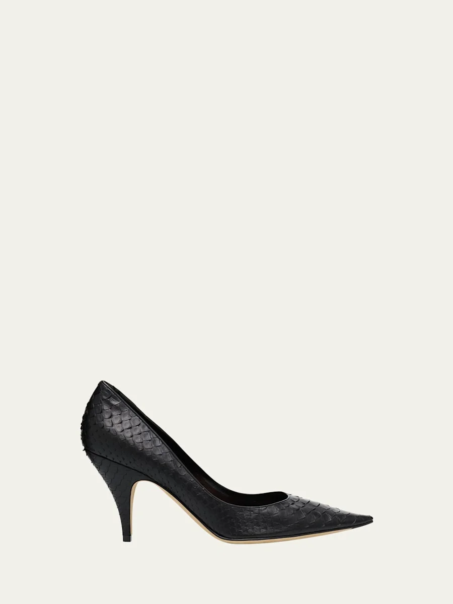 Liisa Python Stiletto Pumps - 1