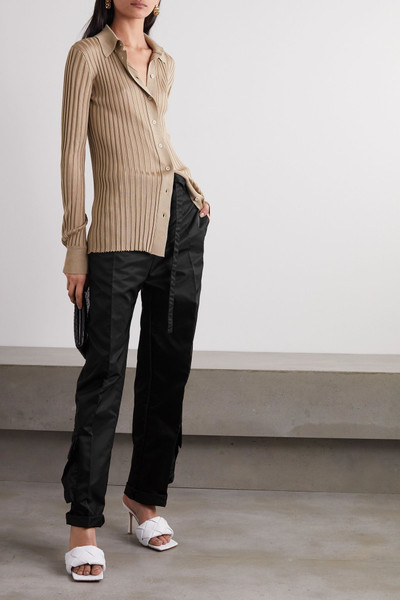 Bottega Veneta Satin-gabardine straight-leg cargo pants outlook