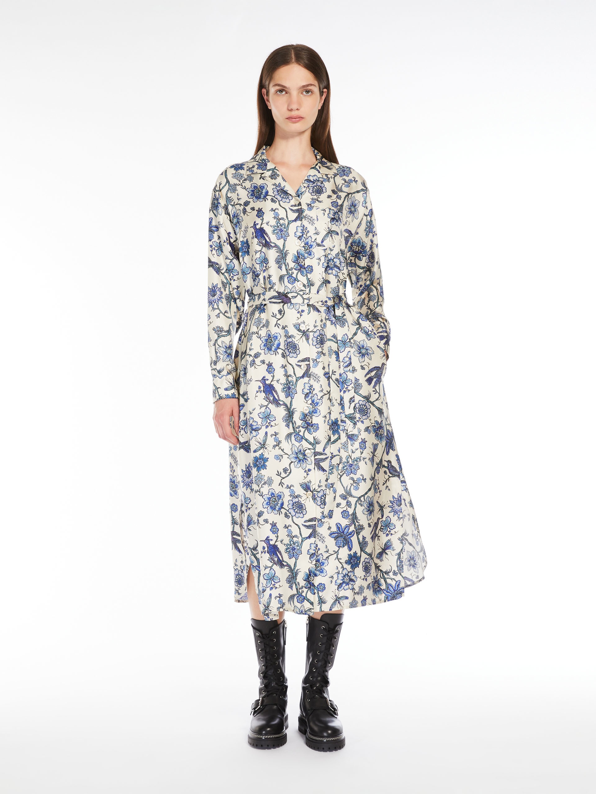 GAIA Printed silk shirt dress - 2